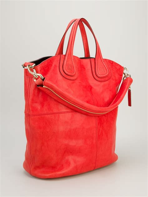 givenchy nightingale shopper red|Nightingale leather tote Givenchy Red in Leather .